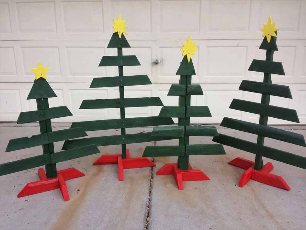 wooden christmas tree